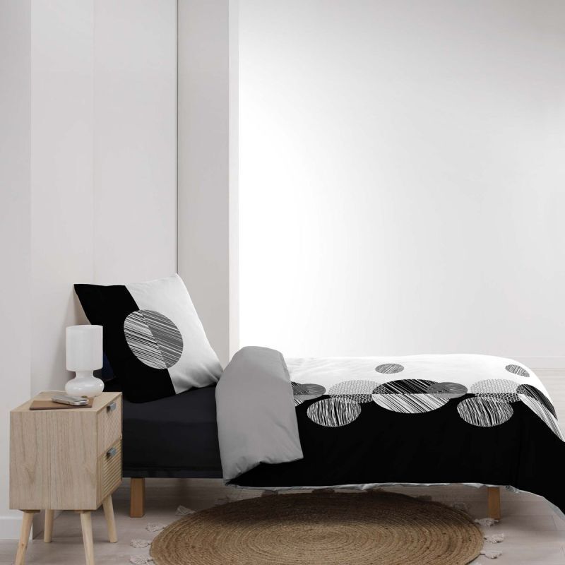 Parure De Lit 2 Pièces "stormi" 140x200cm Noir