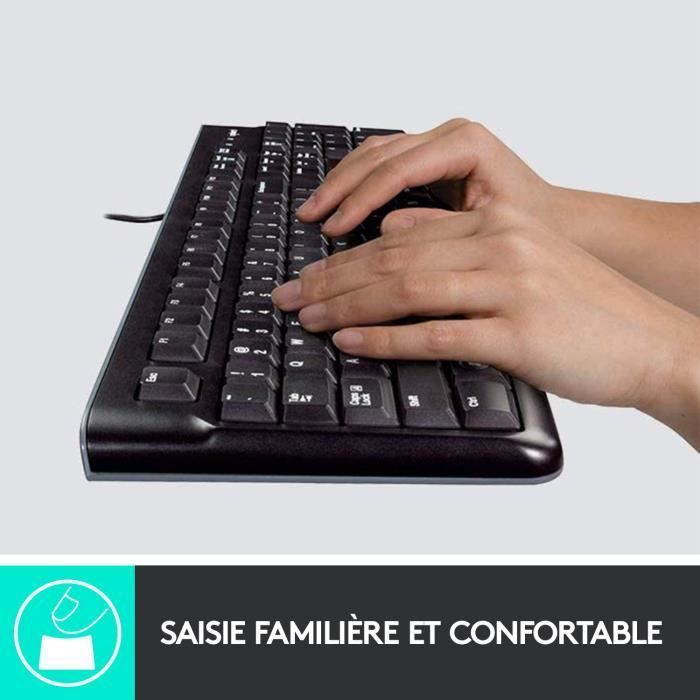 Clavier Filaire - K120 Business - Azerty - Noir
