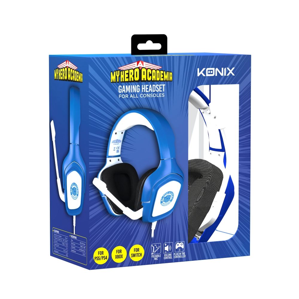 Konix My Hero Academia Casque Gaming Bleu