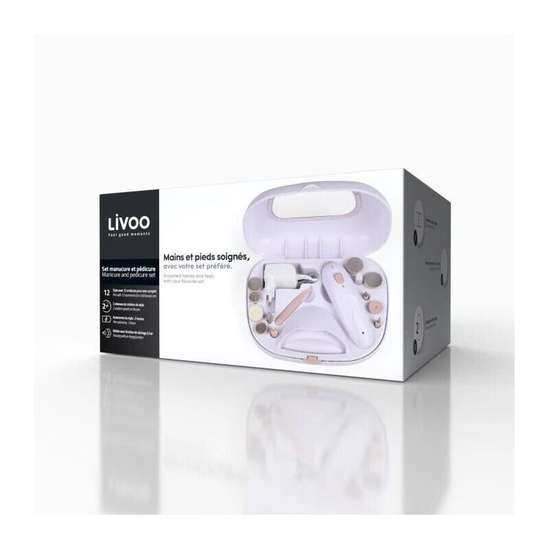 Livoo Ensemble De Manucure Et Pédicure Blanc