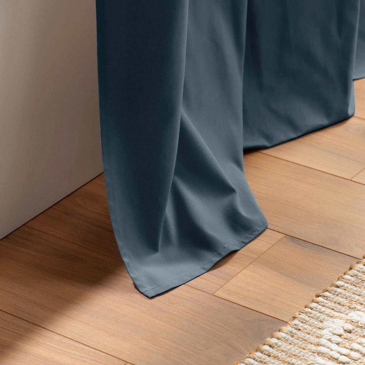 Rideau À Oeillets "panama" 140x240cm Bleu Marine