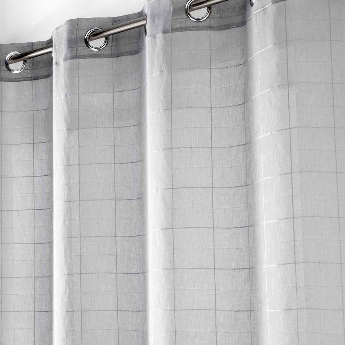 Rideau Voilage À Œillets "eulalie" 140x240cm Gris