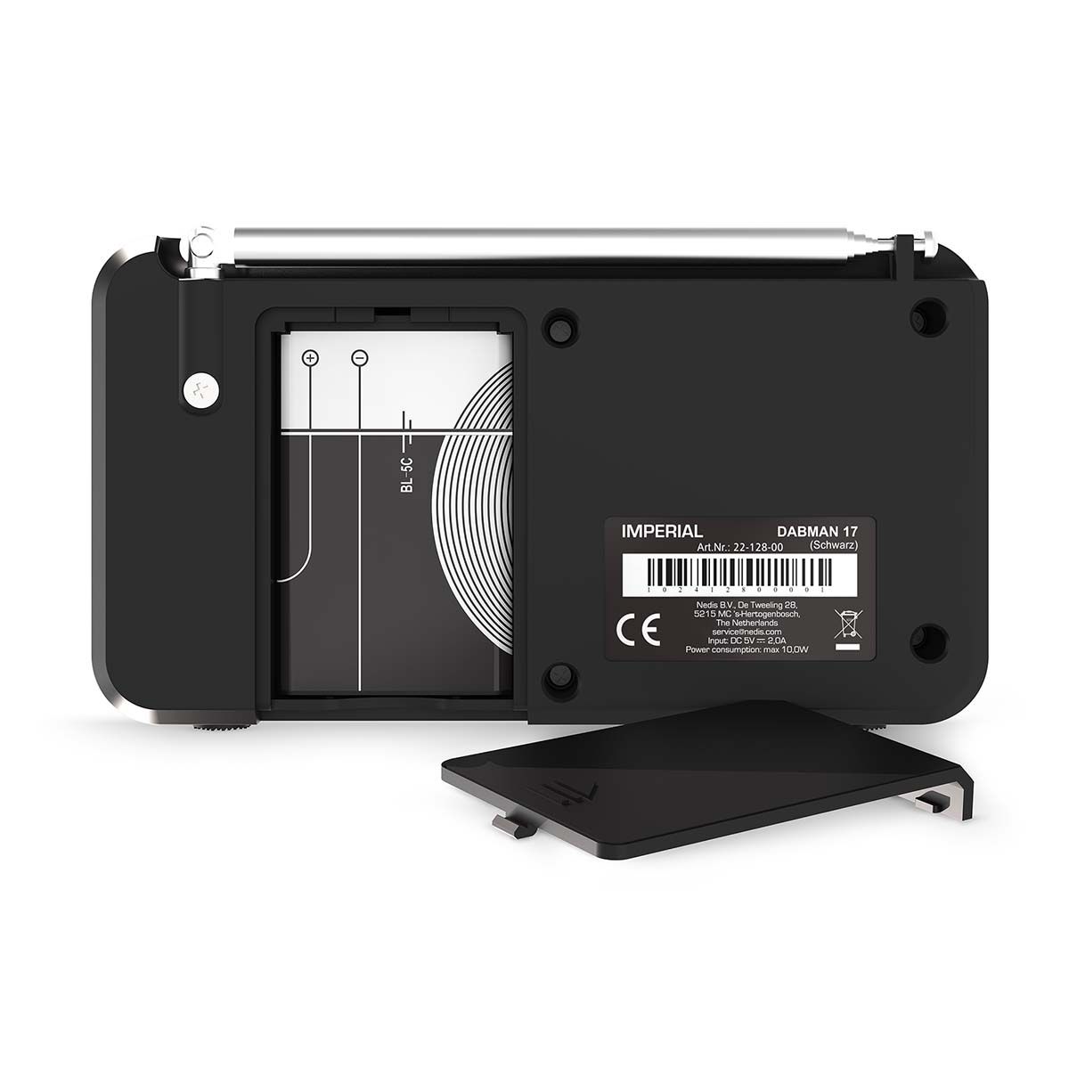 Radio Dab+/fm Avec Bluetooth Et Écran Lcd Éclairé Portable Dabman 17 Noir Imperial