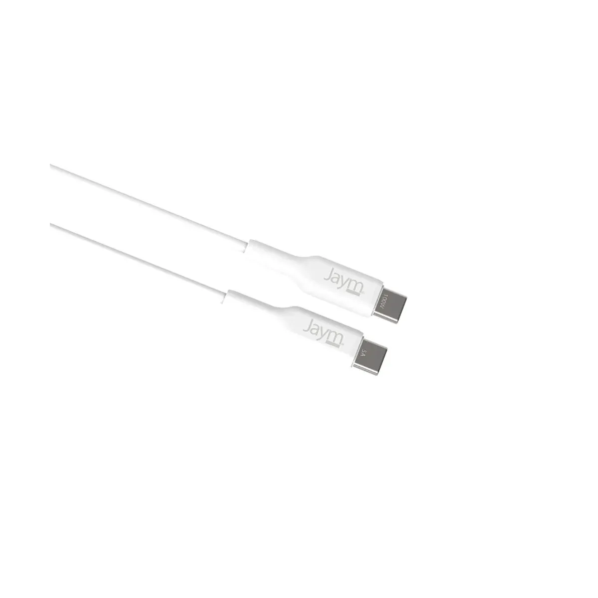 Câble Usb-c Vers Usb-c Pd 3.0 100w Charge Et Synchronisation 2m Blanc Jaym