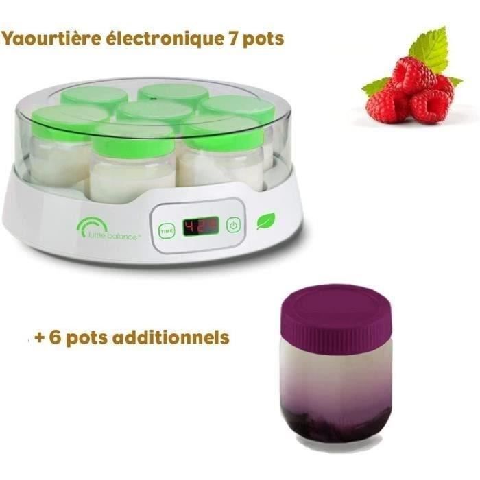 Yaourtière Digital 7 Pots + 6 Pots Additionnels - 12 W