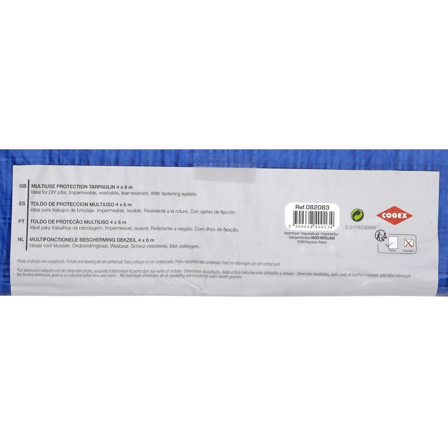 Bâche de protection 4x6 m