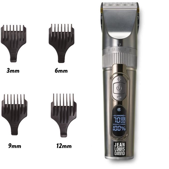 Tondeuse Barbe & Cheveux - Digital Clipper - 25 Hauteurs De Coupe - Batterie Lithium Ion - Grande Autonomie