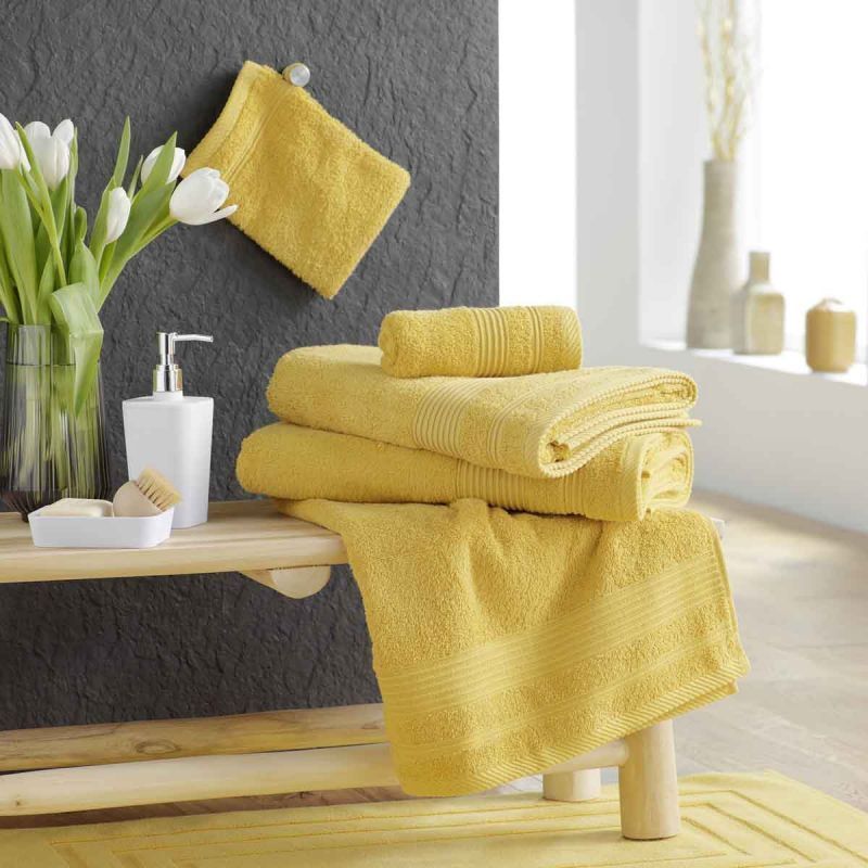Paris Prix - Drap De Douche "tendresse" 70x130cm Mimosa