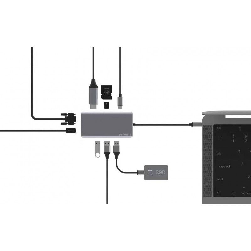 Connectique Data Akashi Althub9in1tc