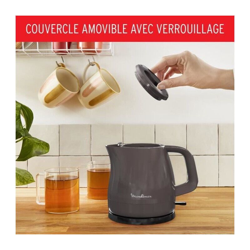 Moulinex Bouilloire Électrique Sans Fil, 0,8 L, Filtre Anticalcaire, A