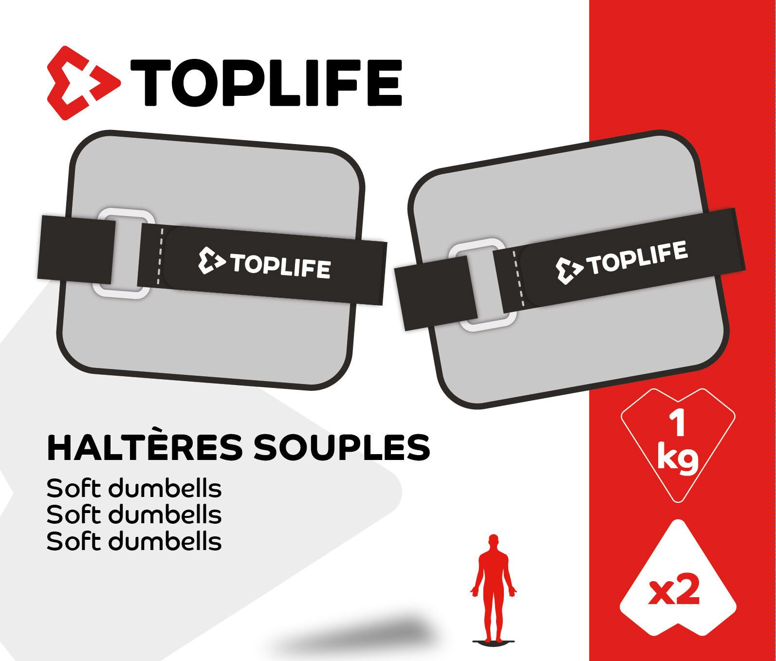 Haltère souple 1 kg TOPLIFE