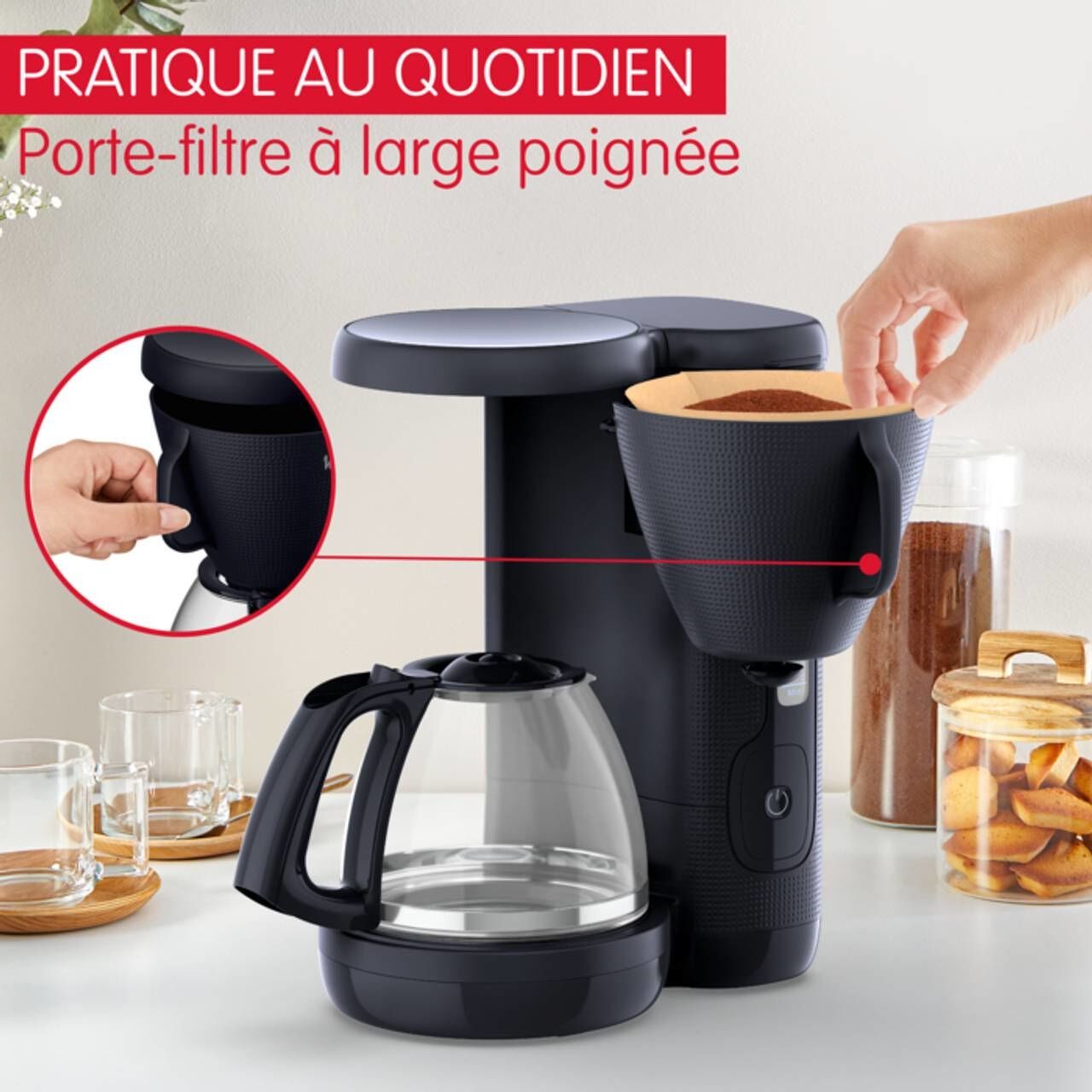 Cafetiere Morning 1000w 1,25l 10/15t Belu Nuit Moulinex - Fg2m0810