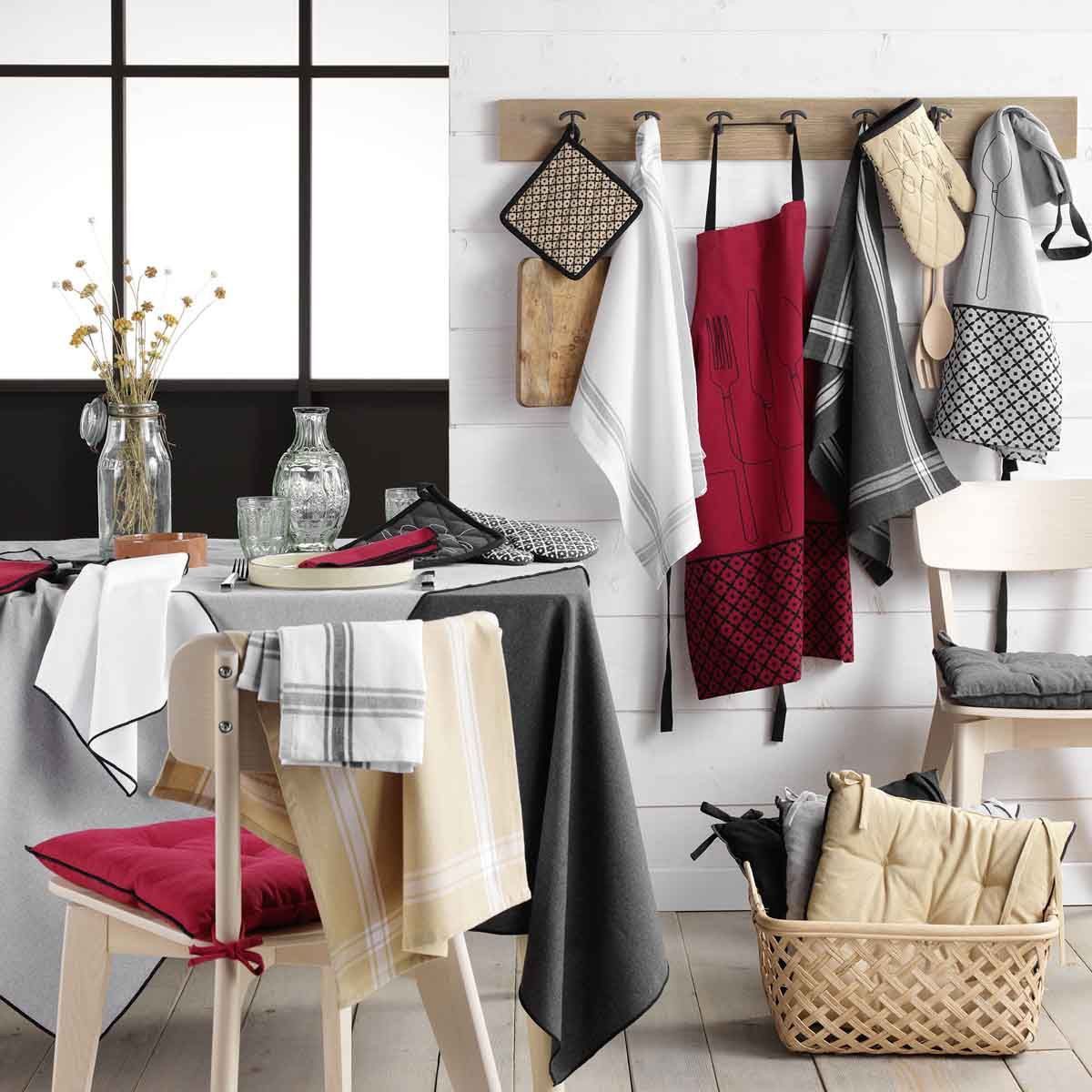 Gant & Manique Coton "cuisiline" 28cm Gris Chiné