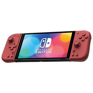 HORI Nintendo Switch et Nintendo Switch OLED Split Pad Compact Manette de jeu vidéo Rouge Abricot