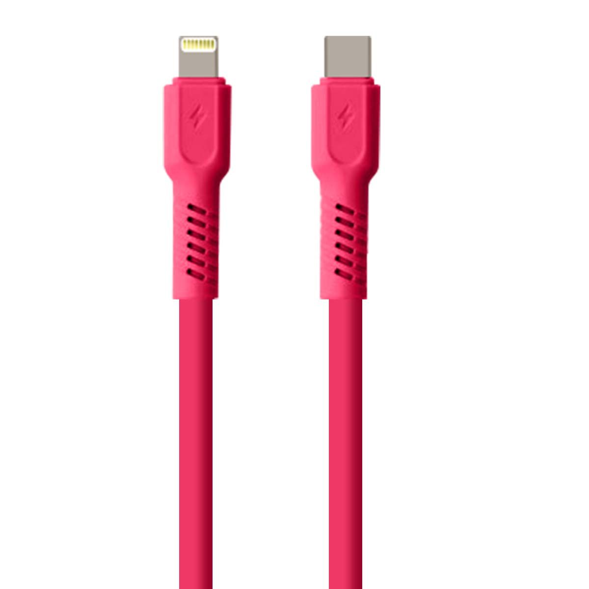 Câble De Charge 2.4a Et Synchro Usb-c Vers Lightning 27w 1,8m Rose Forever