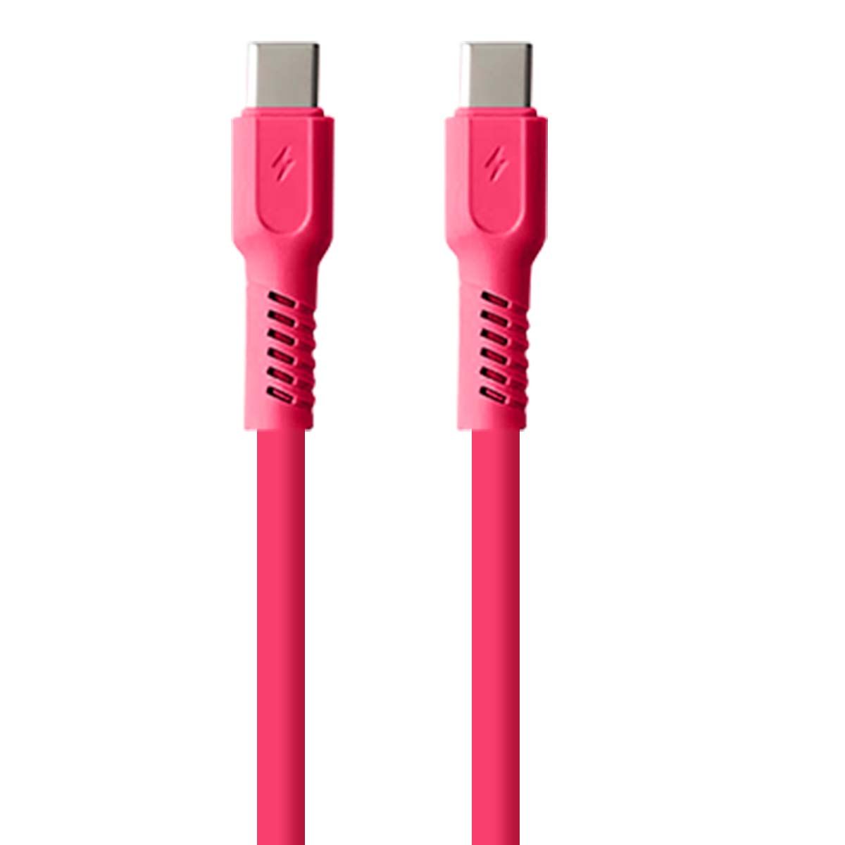 Câble De Charge 3a Et Synchro Usb-c Vers Usb-c 60w 1,8m Rouge Forever