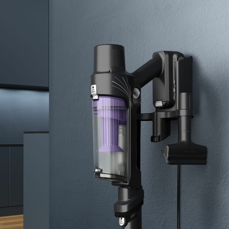 Aspirateur-balai 2 En 1 X‑pert Métal/plastique Violet Argent 1120 Mm Rowenta