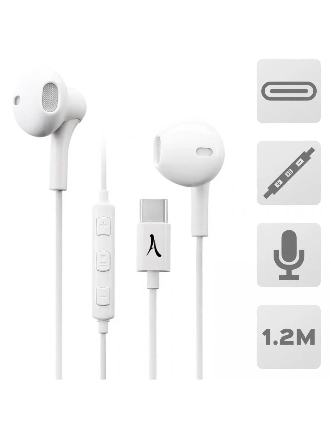 Product Image for Altadif Altintratypcwh Écouteur/casque Avec Fil Ecouteurs Appels/musique Usb Type-c Blanc