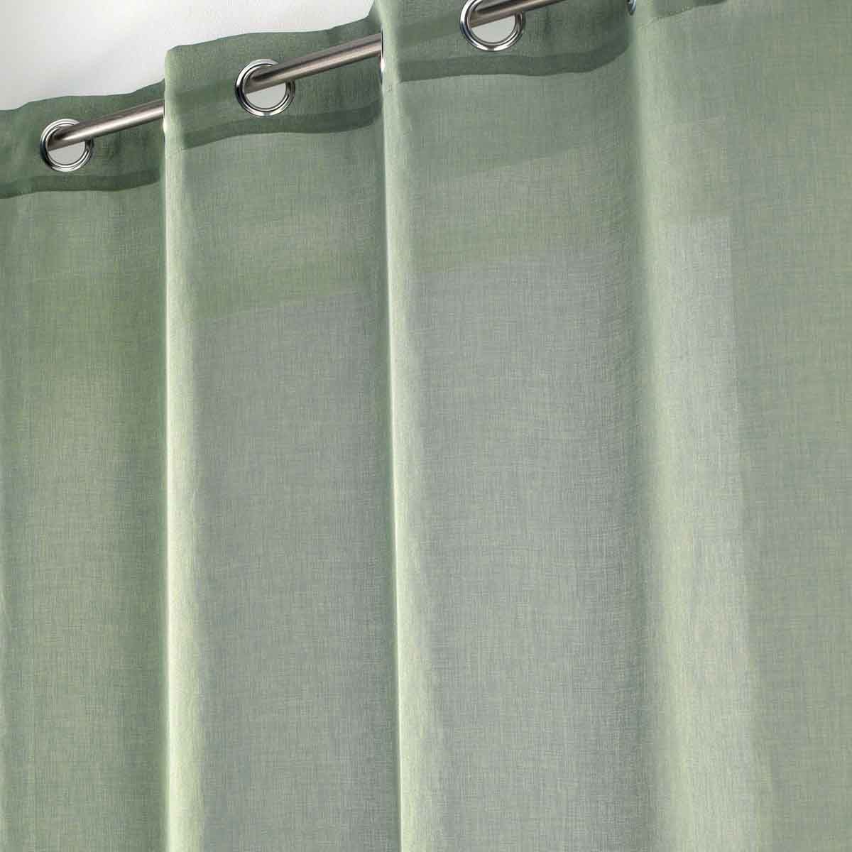 Rideau Voilage À Œillets "sandra" 140x280cm Kaki