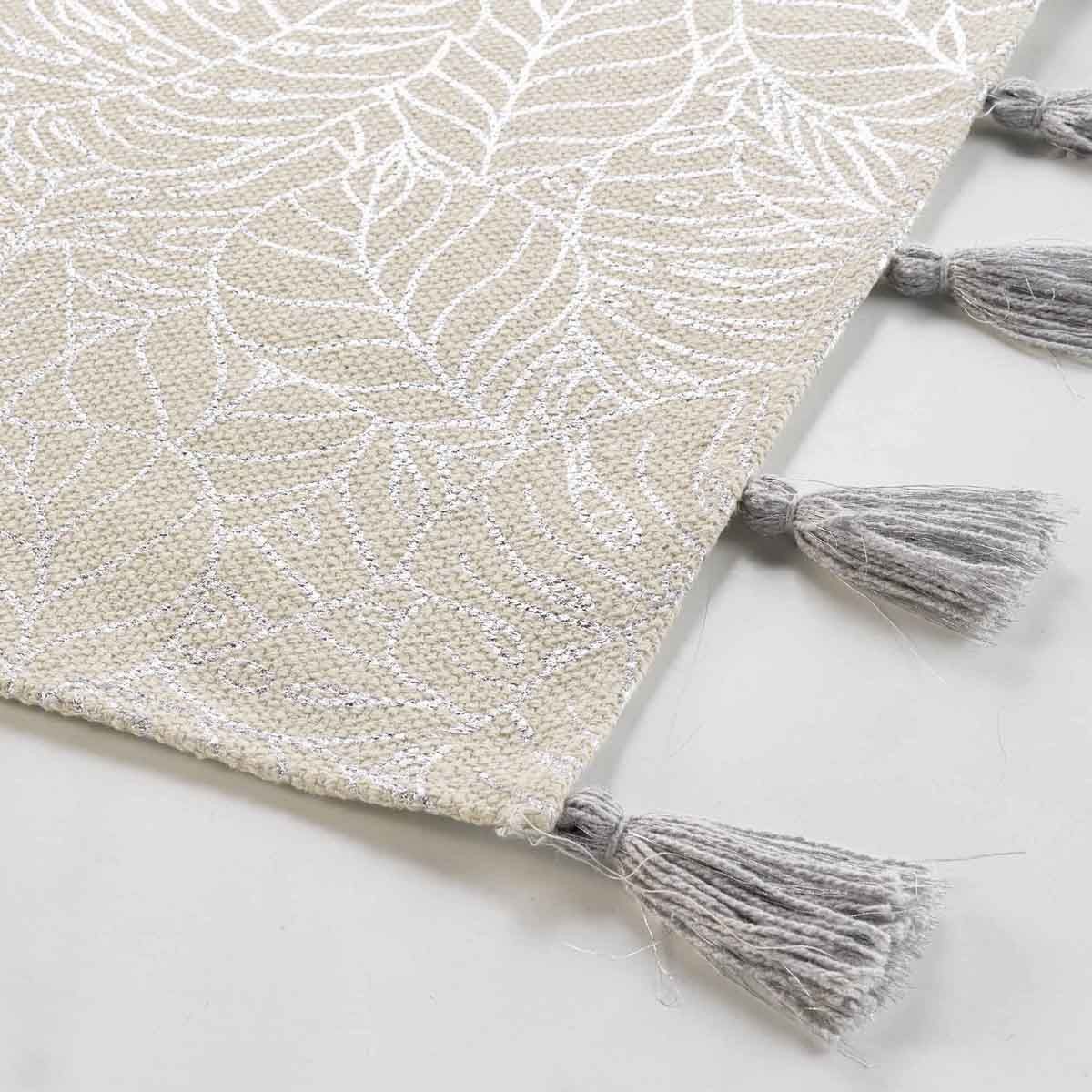 Tapis Déco Imprimé "solea" 60x90cm Argent