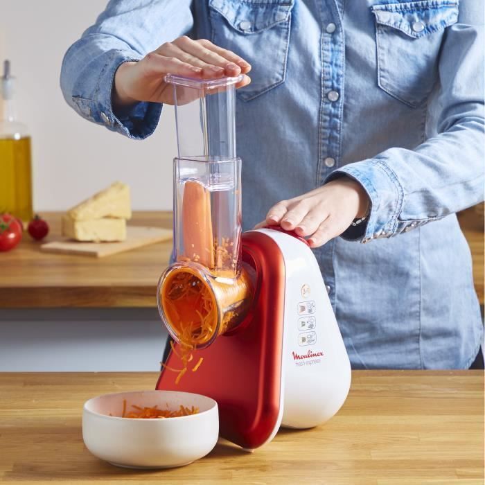 Moulinex Dj753510 Hachoir Multifonction Fresh Express 3 En 1, 3 Cônes