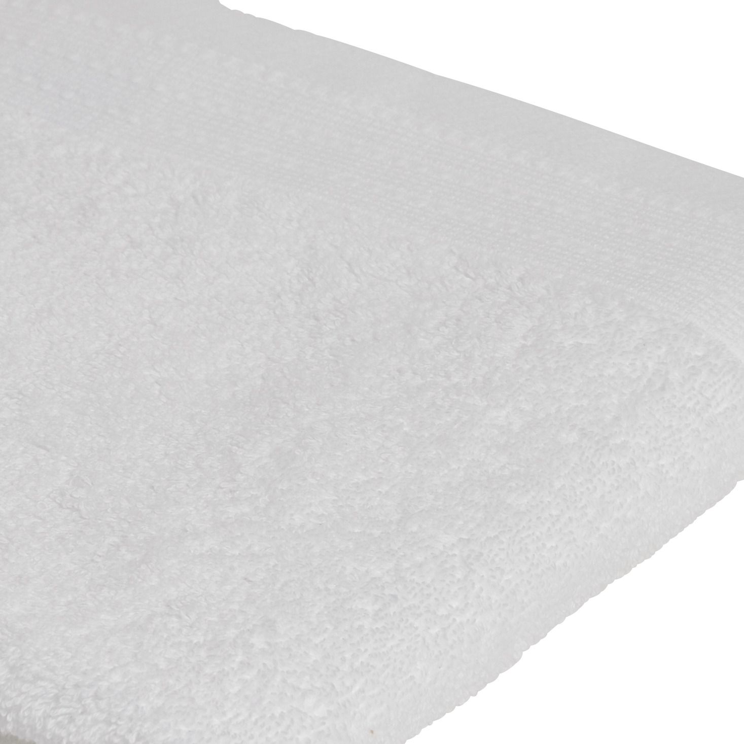 Serviette de toilette Blanc 100% Coton Bio 50x100cm TEX HOME