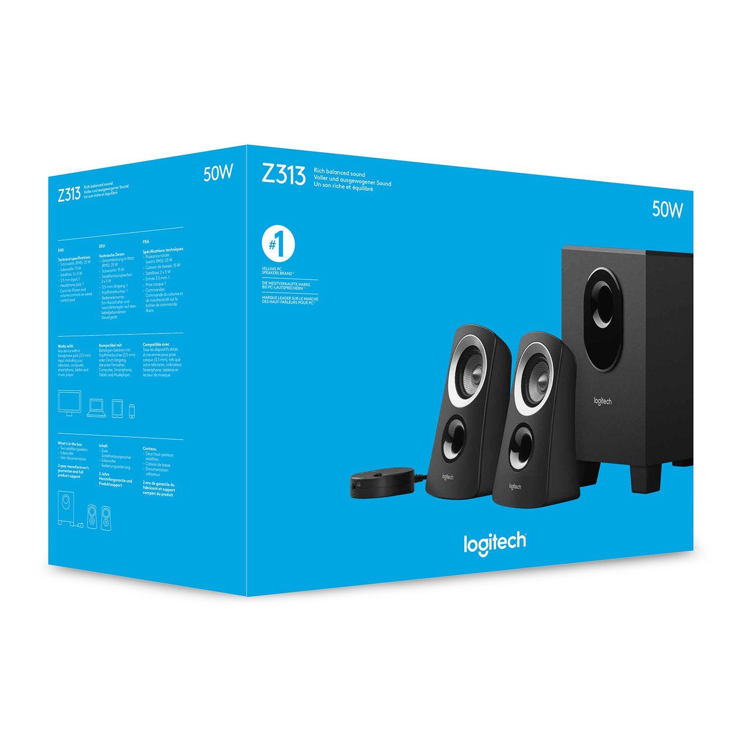 Haut-parleur 2.1 Z313 - 980-000413- Noir LOGITECH