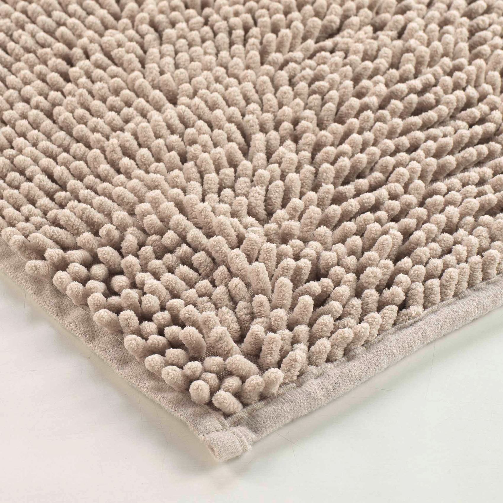 Tapis De Bain Microfibre "sweety" 45x75cm Taupe