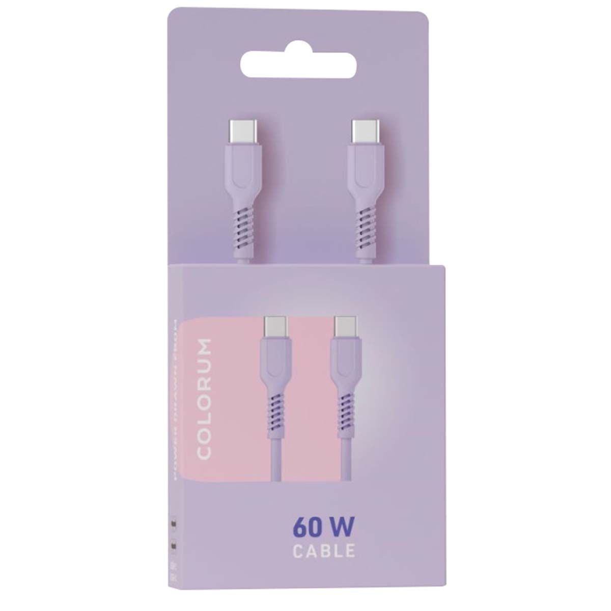 Câble De Charge 3a Et Synchro Usb-c Vers Usb-c 60w 1,8m Violet Forever