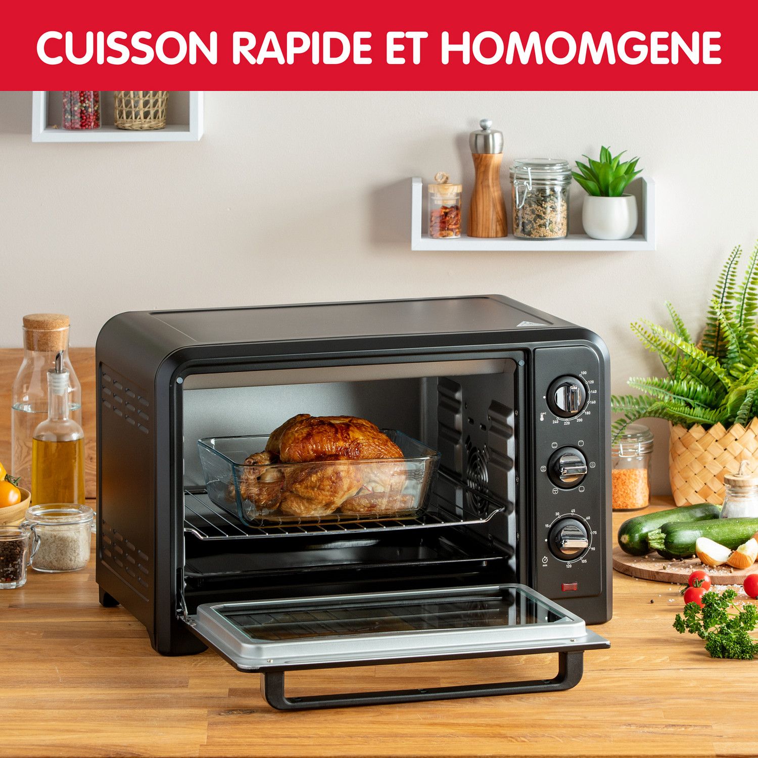 Mini four Optimo 6 Modes de Cuisson OX464810 MOULINEX