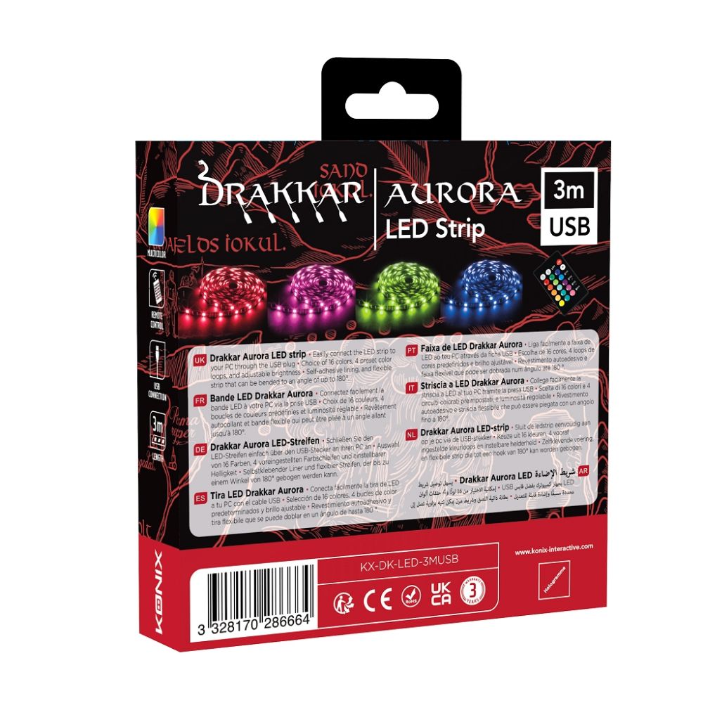 Konix Drakkar Bande Led Aurora 3m