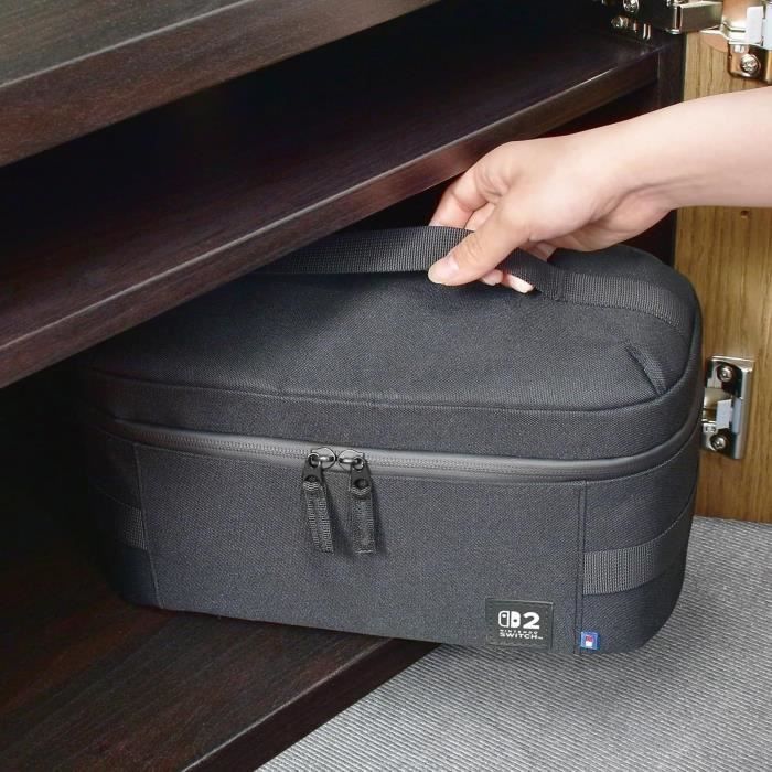 Sacoche Compact Tout-en-un De Protection Et Transport - Nintendo Switch 2 - Rangement Accessoires Et Jeux - Noir