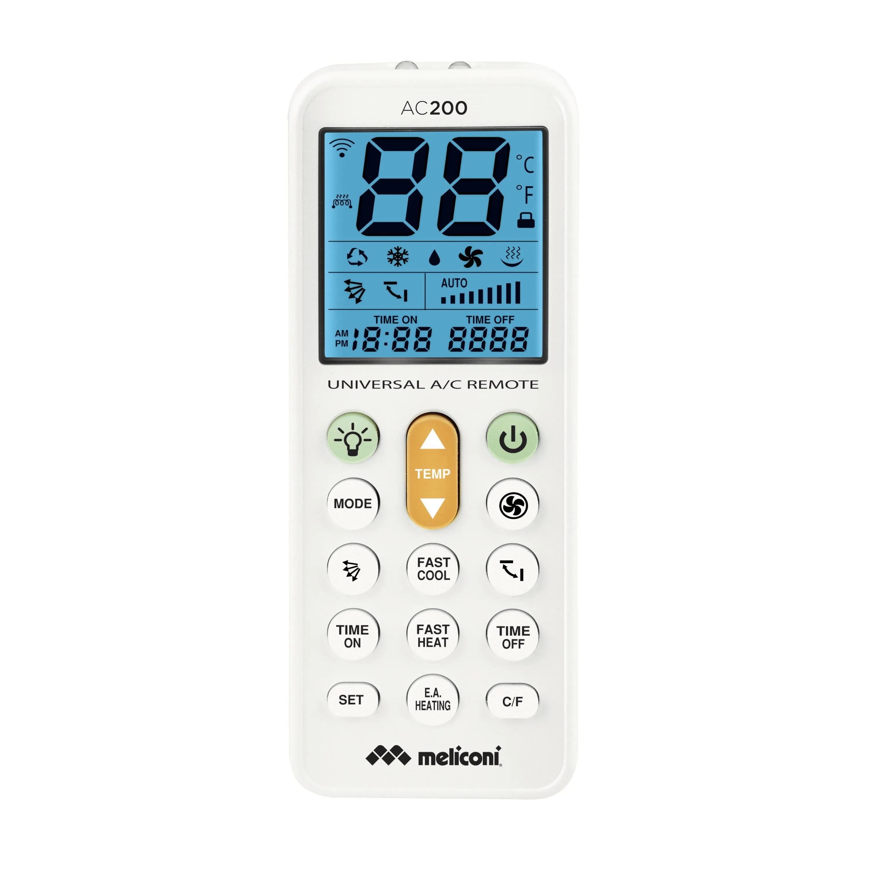 Product Image for Meliconi - Télécommande climatisation universelle AC200 - Grand écran rétroéclairé - Programation simple et rapide