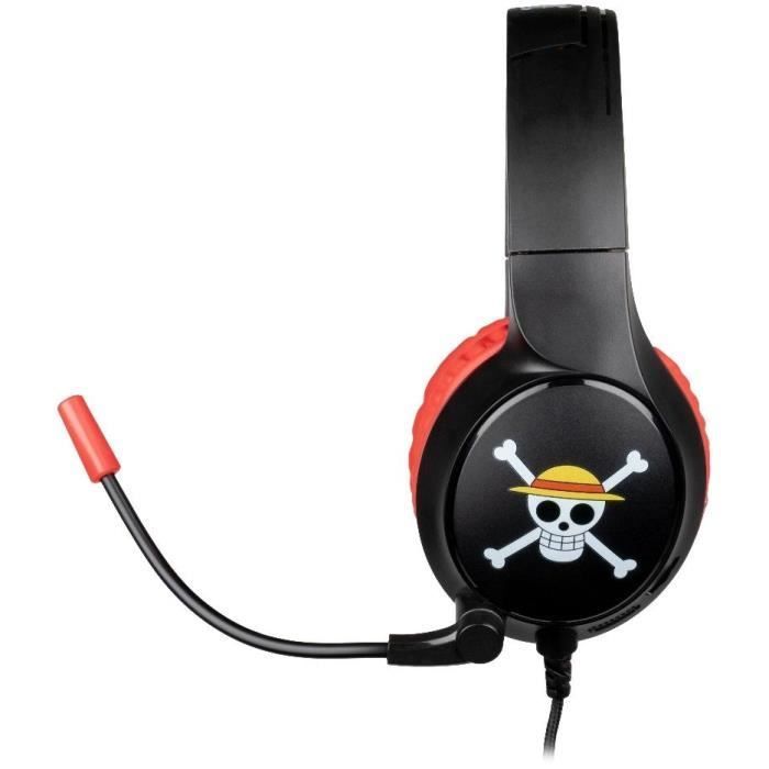 Casque Gaming Filaire - One Piece - Pc, Ps4, Ps5, Switch Et Xbox - Microphone - Câble 1,5 M - Prise Jack 3,5 Mm - Luffy