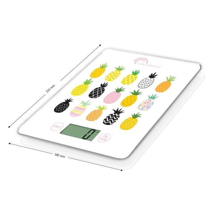 Balance De Cuisine Électronique 8341 Slim - 5 Kg / 1 G - Plateau En Verre Trempé