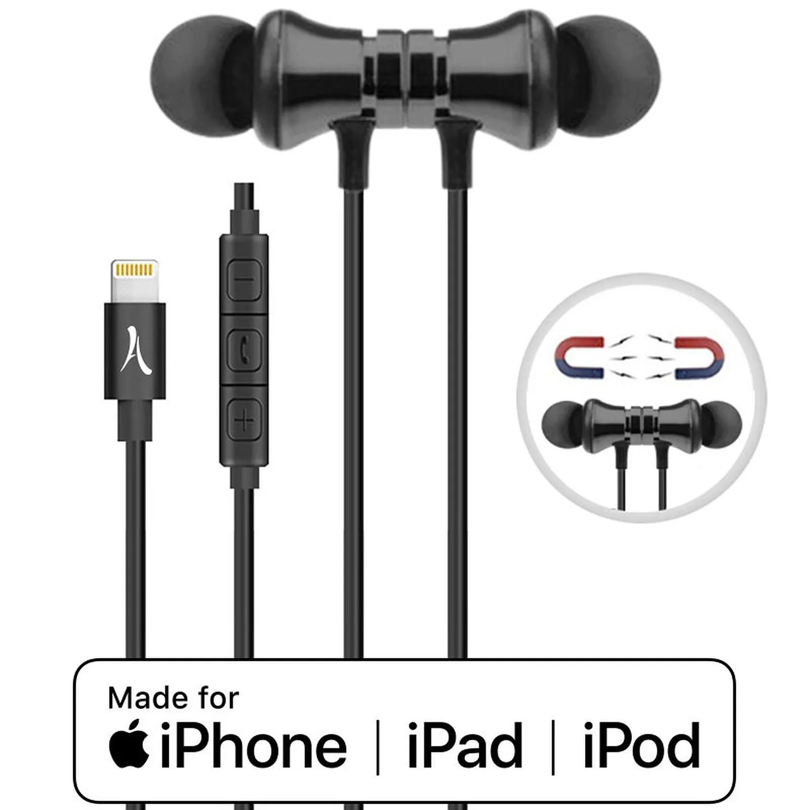 Product Image for Kit Piéton Stéréo Mfi Micro Intégré Noir