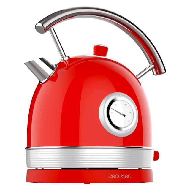 Cecotec Thermosense 420 Bouilloire 1,8 L 2200 W Chrome, Rouge