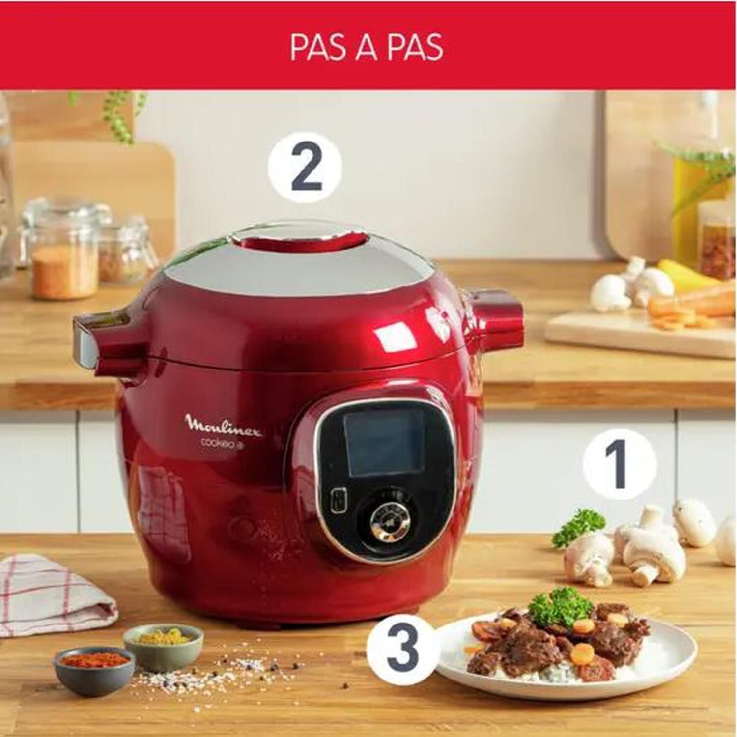 Multicuiseur Cookeo+ 180 recettes CE85B510 MOULINEX