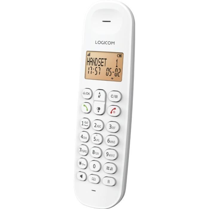 Téléphone Fixe Sans Fil - Dect Iloa 155t Solo - Blanc - Avec Répondeur