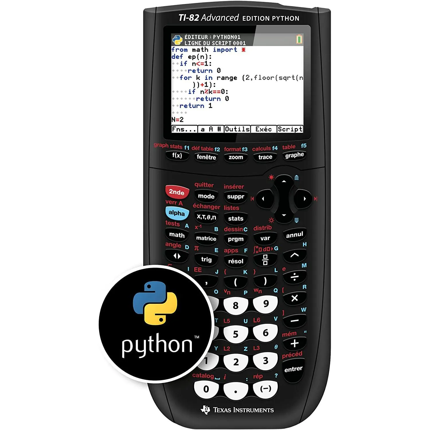 Product Image for Calculatrice graphique TI-82 Advanced Edition Python TEXAS INSTRUMENTS