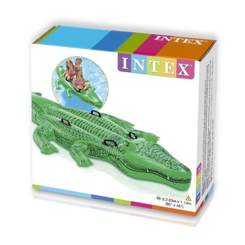 Alligator Géant À Chevaucher 203x114 Cm Intex
