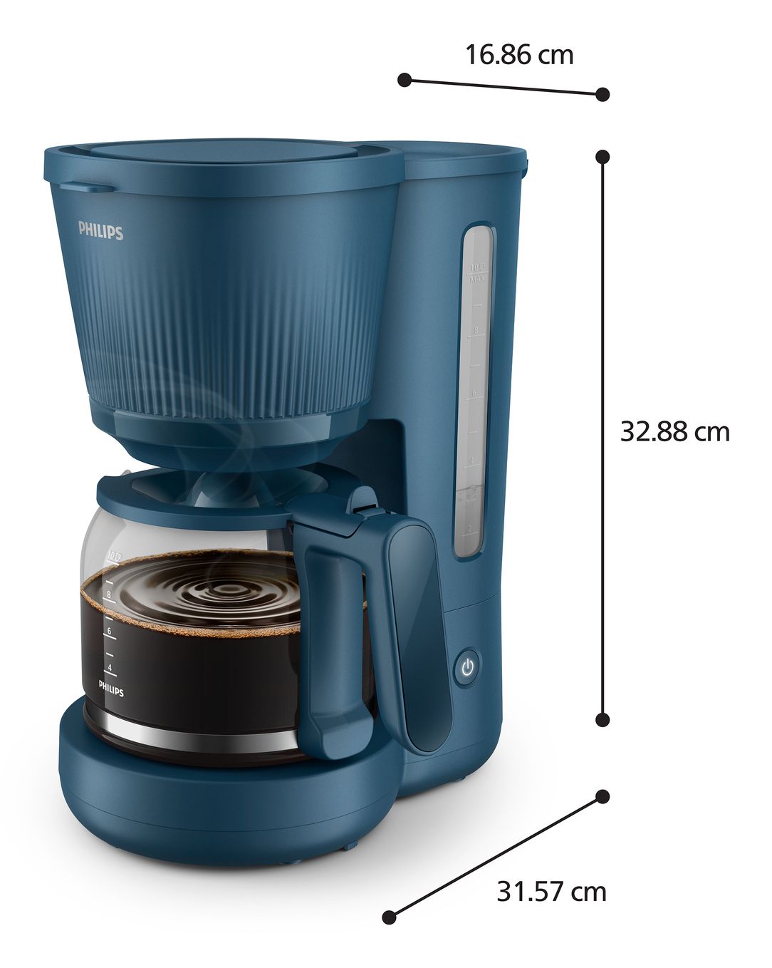 Cafetiere Filtre Philips Hd7411 70 Serie 3000 1,2l Bleu