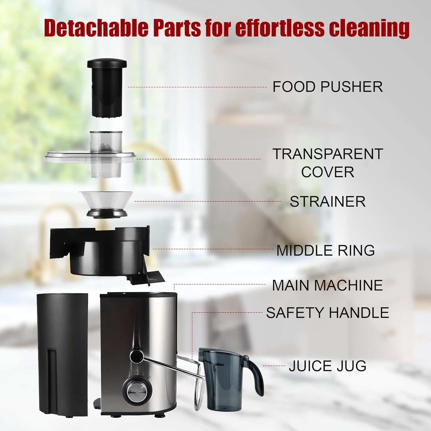 Extracteur de jus - Inox - 1 000W