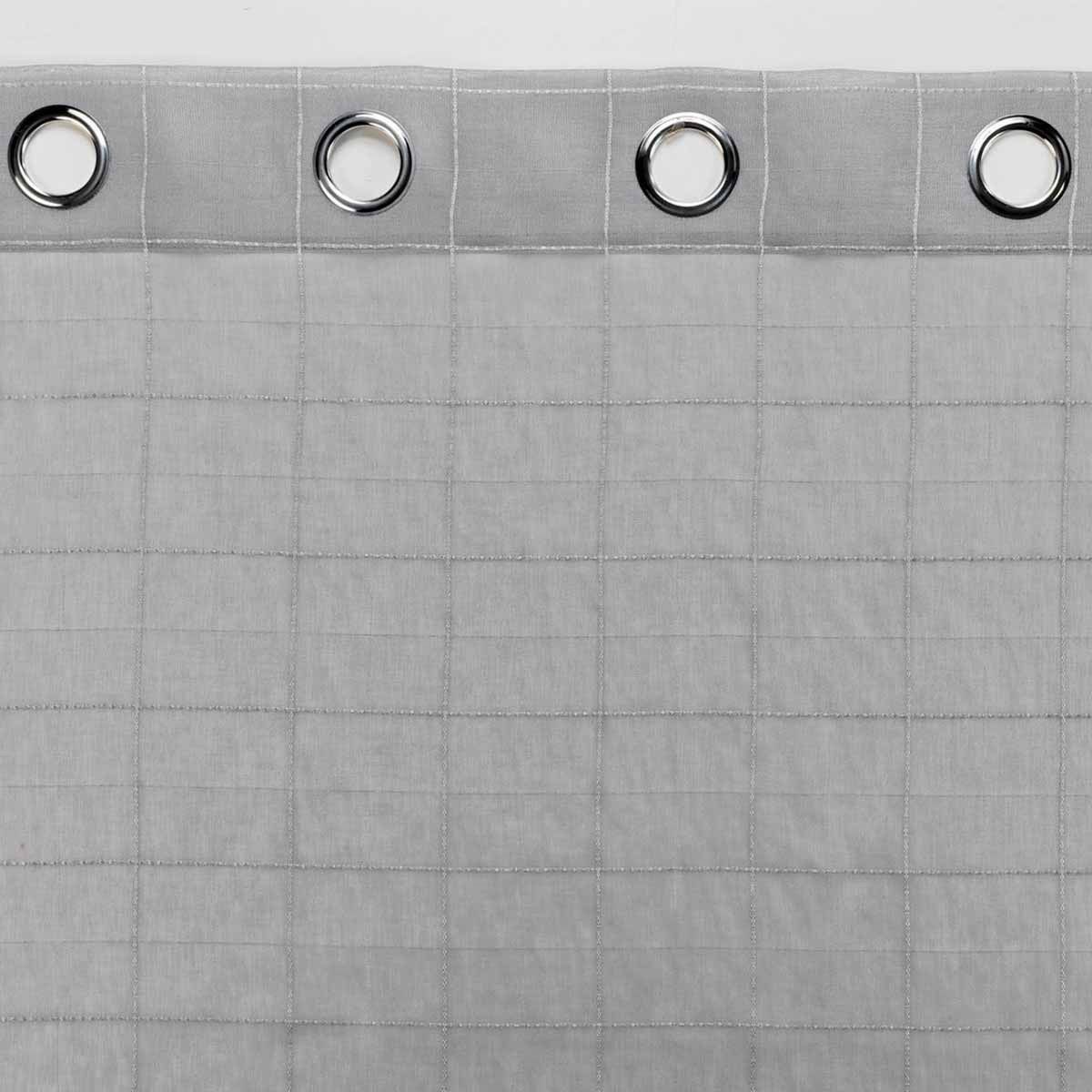 Rideau Voilage À Œillets "eulalie" 140x240cm Gris