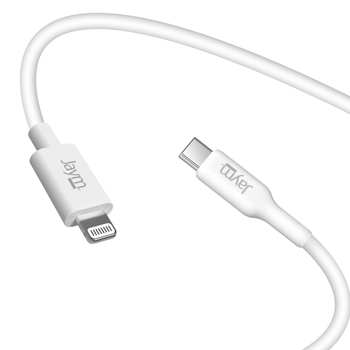 Câble De Charge Et Synchronisation De Donnée Usb-c / Lightning Mfi Pd 3.0 3a 2m Blanc Jaym