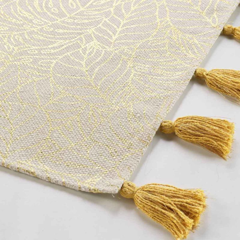 Paris Prix - Tapis Déco Imprimé "solea" 60x90cm Or