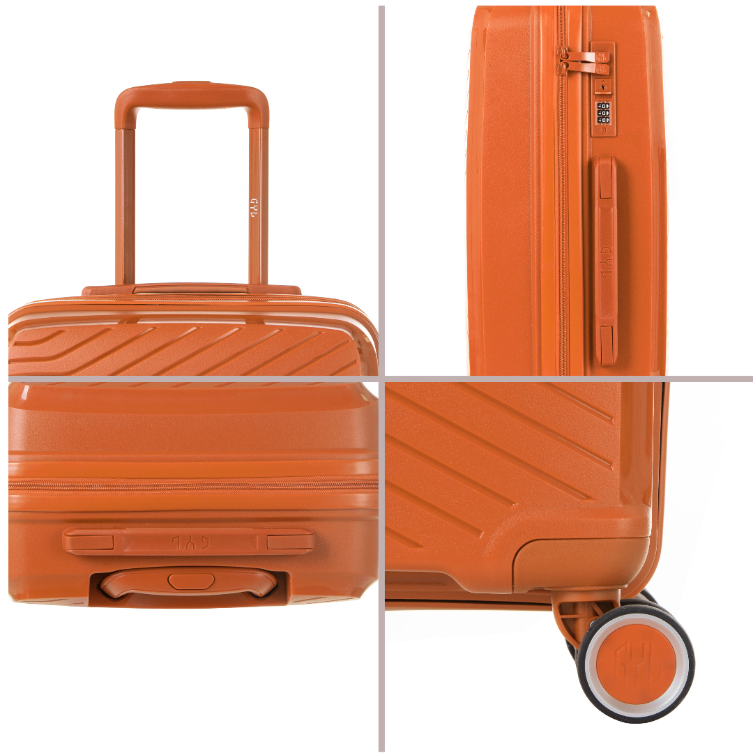 Set De 3 Valises Rigides Orange Pp5 (tailles S, M, L)