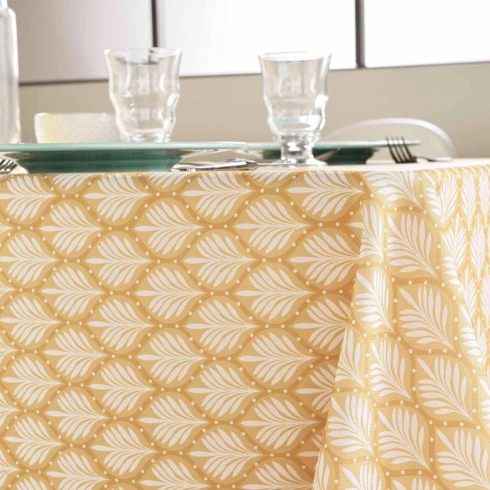 Nappe Antitache Imprimé "davia" 145x240cm Jaune