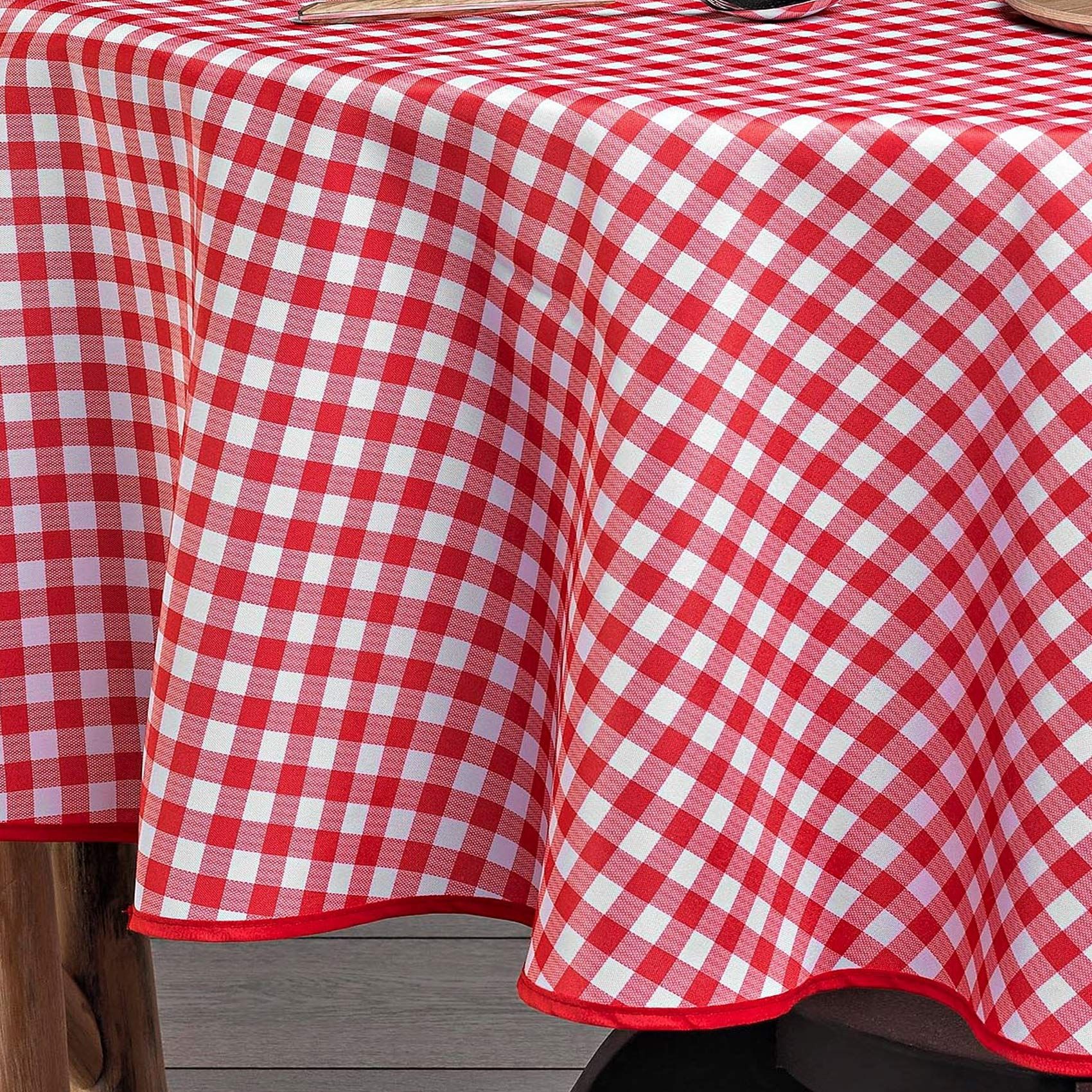 Nappe Ronde Vichy Rouge Et Blanc