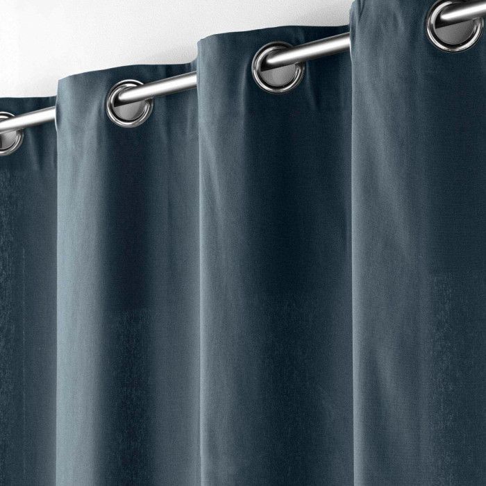 Rideau À Oeillets "panama" 140x240cm Bleu Marine